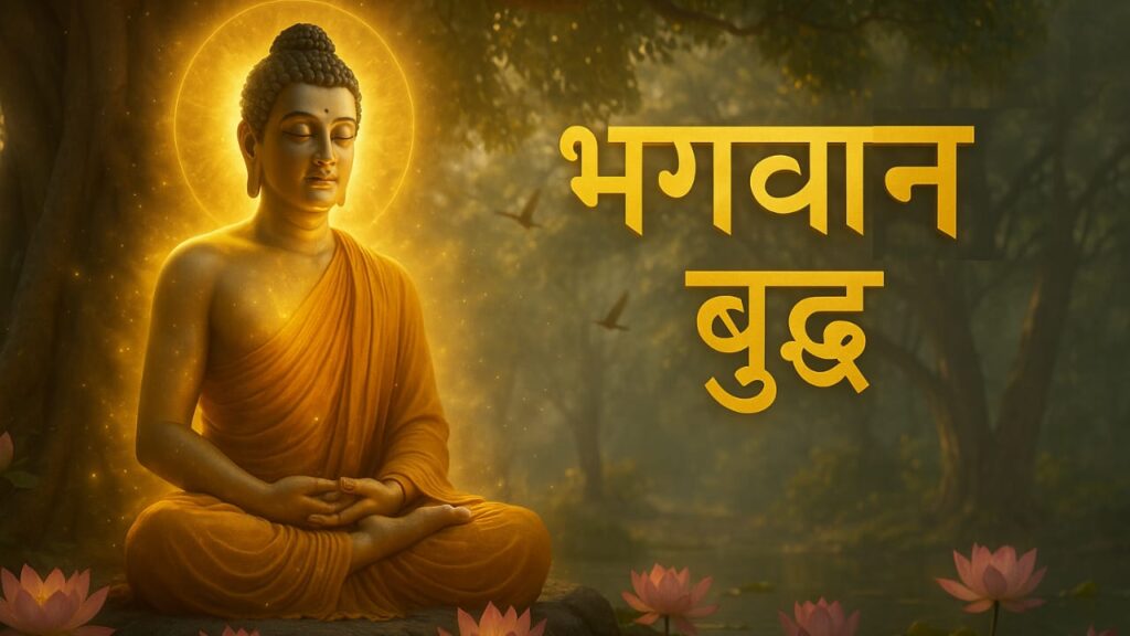 गौतम बुद्ध ध्यान करते हुए